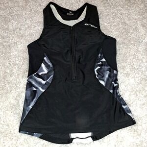 Orca Core Tri Sleeveless Tank Top Jersey Women's Triathlon Black/White Sz Medium